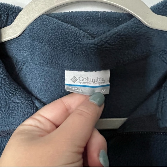 Women’s Columbia blue fleece zip up jacket size medium M - Picture 3 of 5